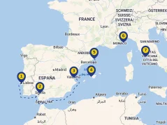 Mapa plavby