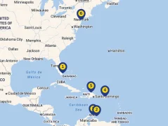 Mapa plavby