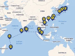 Mapa plavby